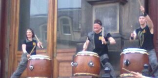 Mugenkyo 30th Anniversary Concert at Ffwrnes in Llanelli on Tuesday 15th October 2024 640px NMoS Mugenkyo Taiko Drummers 01