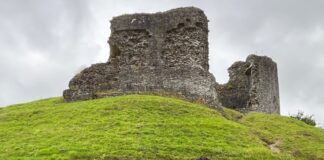New exciting live Theatre Festival to take place in Llandovery this September Ella peel and Luke Bailey in front of Llandovery Castle