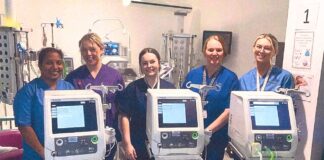 Rhoddion elusennol yn ariannu peiriannau anadlu newydd gwerth dros £120,000 ar gyfer babanod newydd-anedig Neonatal ventilators for GGH and BG