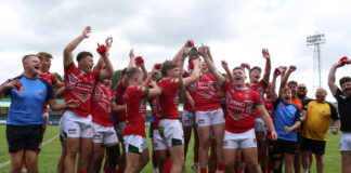 Wales are U16 Four Nations champions… again! Wales U16 celebrate credit Mark Stringer Wales lift the trophy scaled
