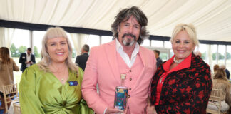 Llewelyn-Bowen family to raise £30,000 cost-of-living fund for Gloucestershire blood cancer patients Jackie and Laurence Llewelyn Bowen and Louise Neal CEO at Linc scaled
