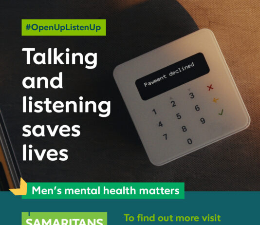 Samaritans Cymru challenges ‘men don’t talk’ myth, shifts focus to the listening support they deserve when struggling OpenUpListenUp social assets 1080x1080px3