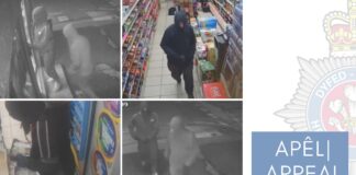 CCTV Identity appeal Robbery Premier Pembrey Rd Llanelli APPEAL