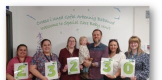 Codwr arian yn gwneud taith seiclo 112 milltir ar gyfer yr Uned Gofal Arbennig i Fabanod image002 2