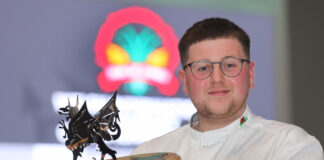 Welsh team captain Calum is the new Junior Chef of Wales Calum with trophy