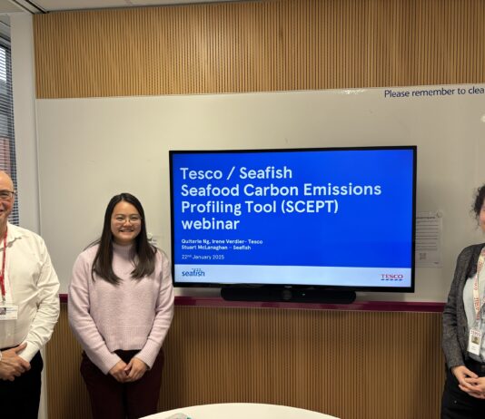 Tesco makes seafood carbon emissions profiling commitment to advance net-zero plans Tesco Seafish scaled