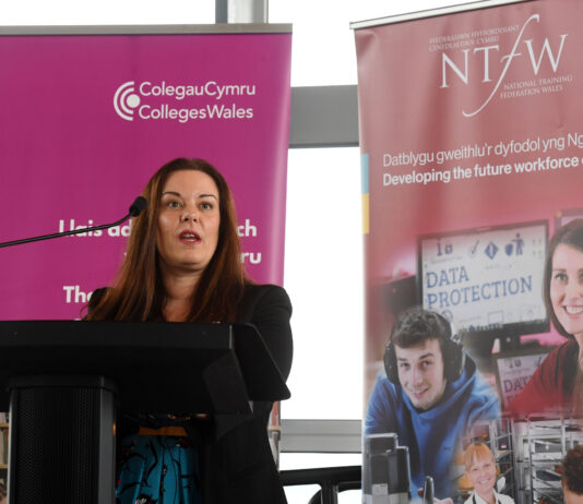 Welsh training take apprenticeships success showcase to heart of government Vikki Howells at App Fair
