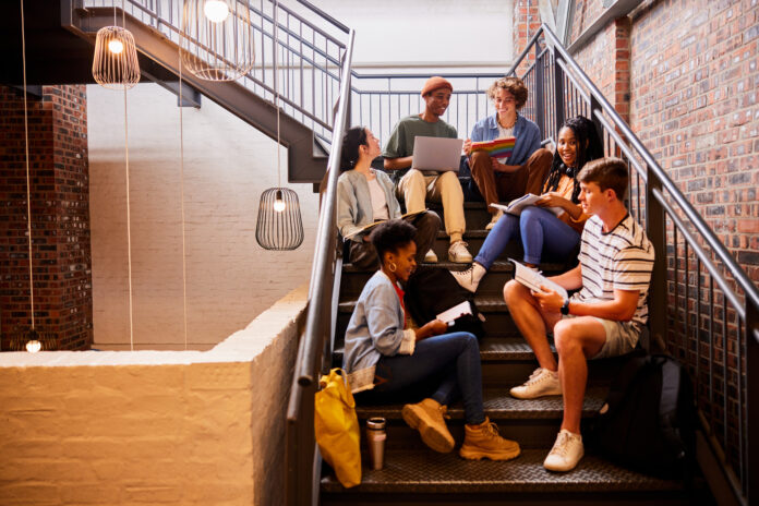 Students on stairs 2