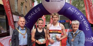 Carmarthen Mayor’s Race 2025 Overall male and female Ifan Bowen and Ella Barnwell