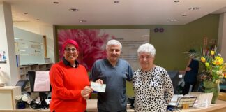 Pavers Foundation Donate £500 to Peony Breast Cancer Unit Photo Peony Breast care clinc