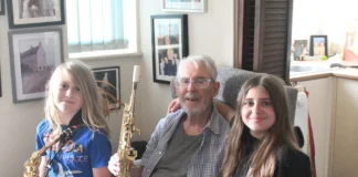 Legendary Saxophonist Returns To The Stage With Support From British Red Cross Graham and his grandchildren