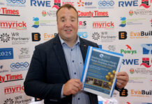 Entrepreneur thanks Powys Business Awards for expanding enterprises Lee (landscape)