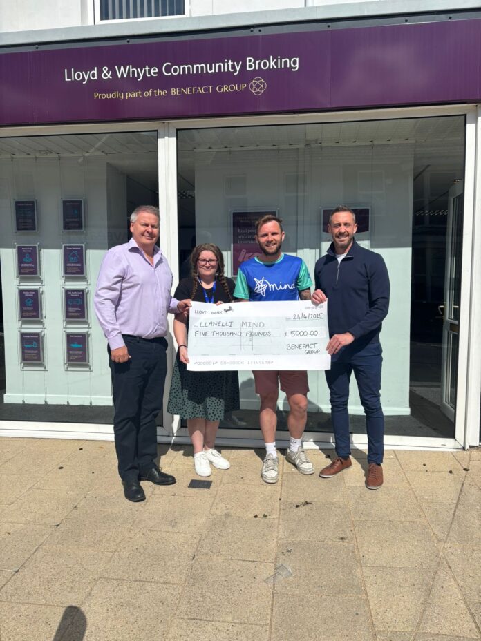 Wynne & Ryan present a cheque to Mind Wynne & Ryan present a cheque to Mind