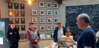 Mid Wales tourism businesses working together with familiarisation pass Corris Caverns fam visit