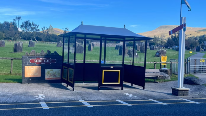 Land train shelter at Dan Yr Ogof
