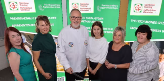 Training firm celebrates 30 years of supporting apprentices and employers Arwyn with directors