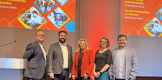 Inspirational Aaron shares his apprenticeship journey at capital event Aaron Faith Lisa Anthony ANO photo