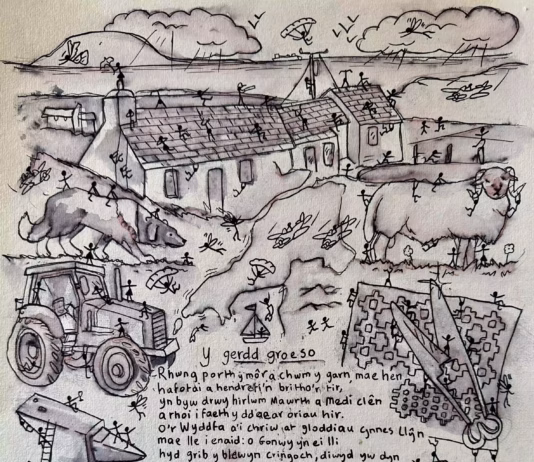 Welsh welcome poem composed for Caernarfonshire to be sold at auction RWAS Cerdd Croeso