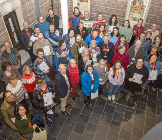 National Library of Wales invests in volunteers Nat Lib Volunteers grp 2025