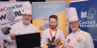 Talented Dion wins National Chef of Wales 2026 title after final cook-off Dion with Arwyn and Colin