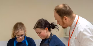 Cookery skills workshop video to be shared with schools across Wales Andy Addis Fuller at Caereinion HS