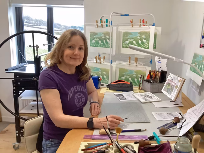 Miranda Whitten Walker in her studio