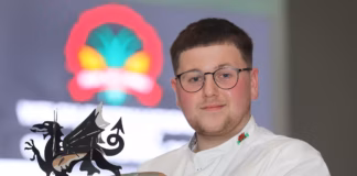 Four Welsh chefs competing in Global Chefs Challenge Finals on home soil Calum with trophy1