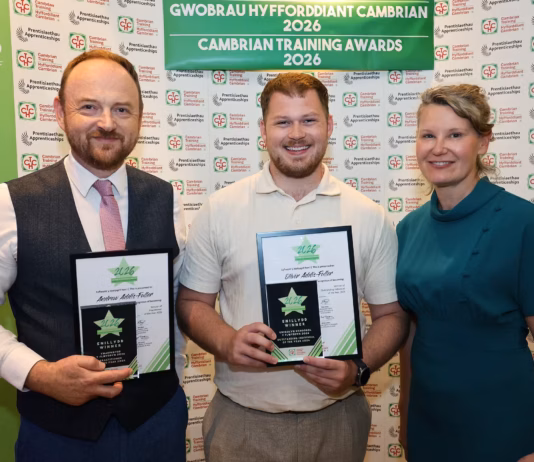 Father and son double at Cambrian Training Company awards Andy, Oliver and Faith