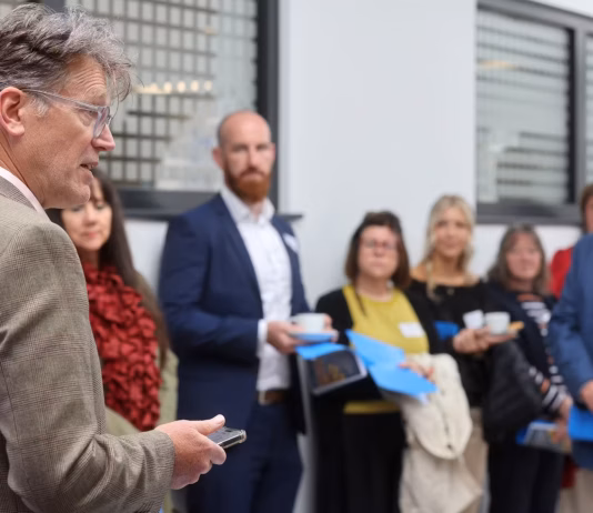 Businesses are vital to the success of Powys, says council leader Jake Berriman speaking