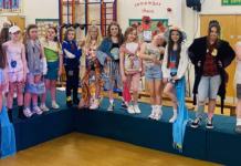 Creative Pupils Champion Sustainability At Libanus Primary School ‘Trashion Show’ Models at Libanus Trashion Show 2