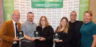 Award-winning employers rewarded for their commitment to apprenticeships Penycae, Farm Food, Fith and Mark