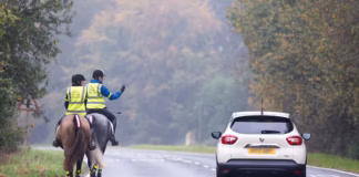 Highway Code awareness for horses takes centre stage at Royal Welsh Show Car Passing Riders Slowly