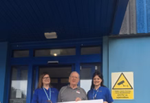 Euros Lewis celebrated his 70th birthday by raising a fantastic £1,500 for the Diabetes Service in Ceredigion. Euros Lewis