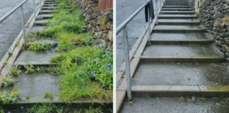 Cleaner & Greener Programme Reaches Every Ward Across Caerphilly County Borough Cleaner and Greener before and after
