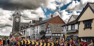 Rhayader welcomes Tour of Britain riders to the Outdoors Capital of Wales Tour of Britain in Rhayader