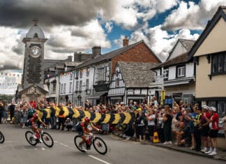 Rhayader welcomes Tour of Britain riders to the Outdoors Capital of Wales Tour of Britain in Rhayader